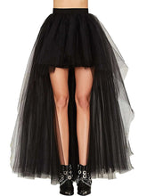 Women's Skirt & Dress Tutu Asymmetrical Chiffon Mesh Black White Red Fuchsia Skirts Summer Layered Tulle Lined Punk & Gothic Long Christmas Weddiing Guest One-Size